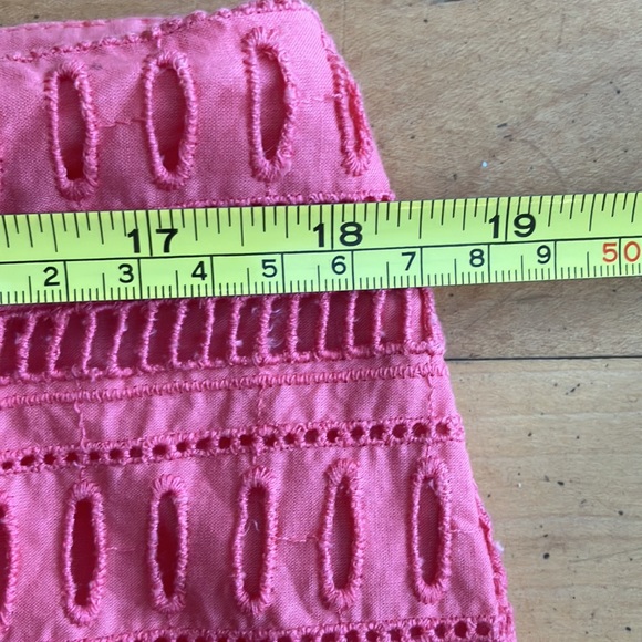 2/$20 Eyelet miniskirt coral pink cotton Gap size 12 - Picture 4 of 8